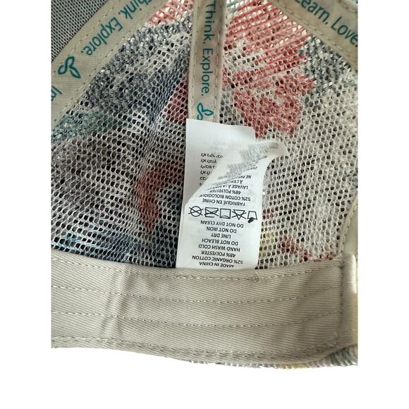 Prana Geometric Teal Trucker Mesh Snapback Hat Cap Womens - Picture 6 of 7